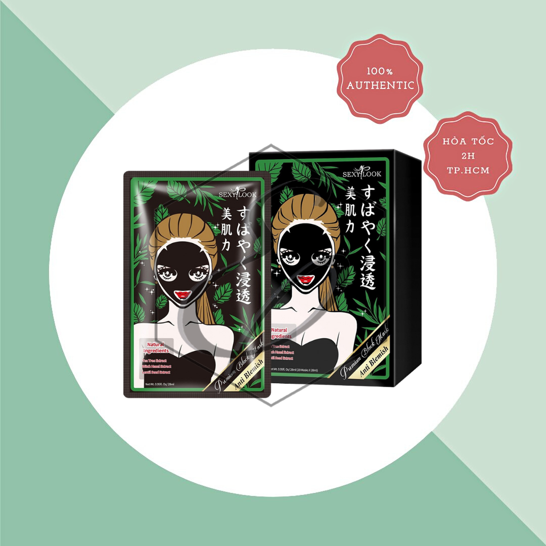 Mặt Nạ Tràm Trà SexyLook Tea Tree Anti Blemish Black Facial Mask